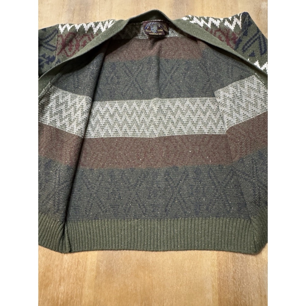 90s Vintage‎ Outrigger Knit Cardigan Large Fair Isle Southwestern Wool Blend - Picture 10 of 10